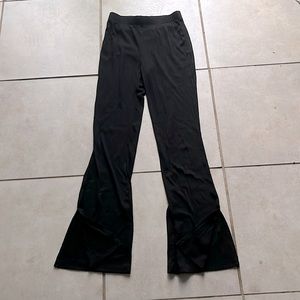 black flare leggings